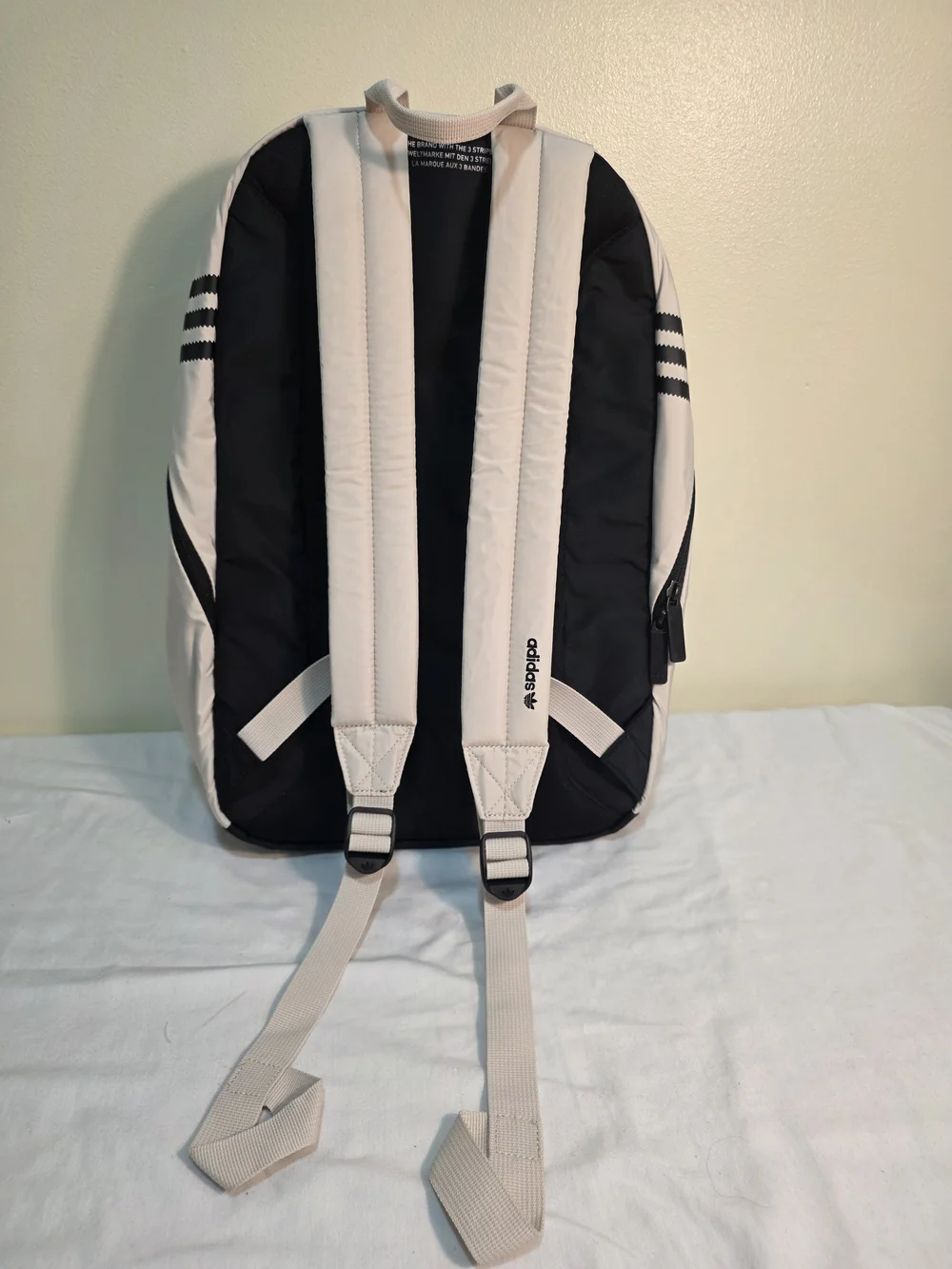​New With Tags Adidas Originals National Plus Backpack - Alumina Beige / Black